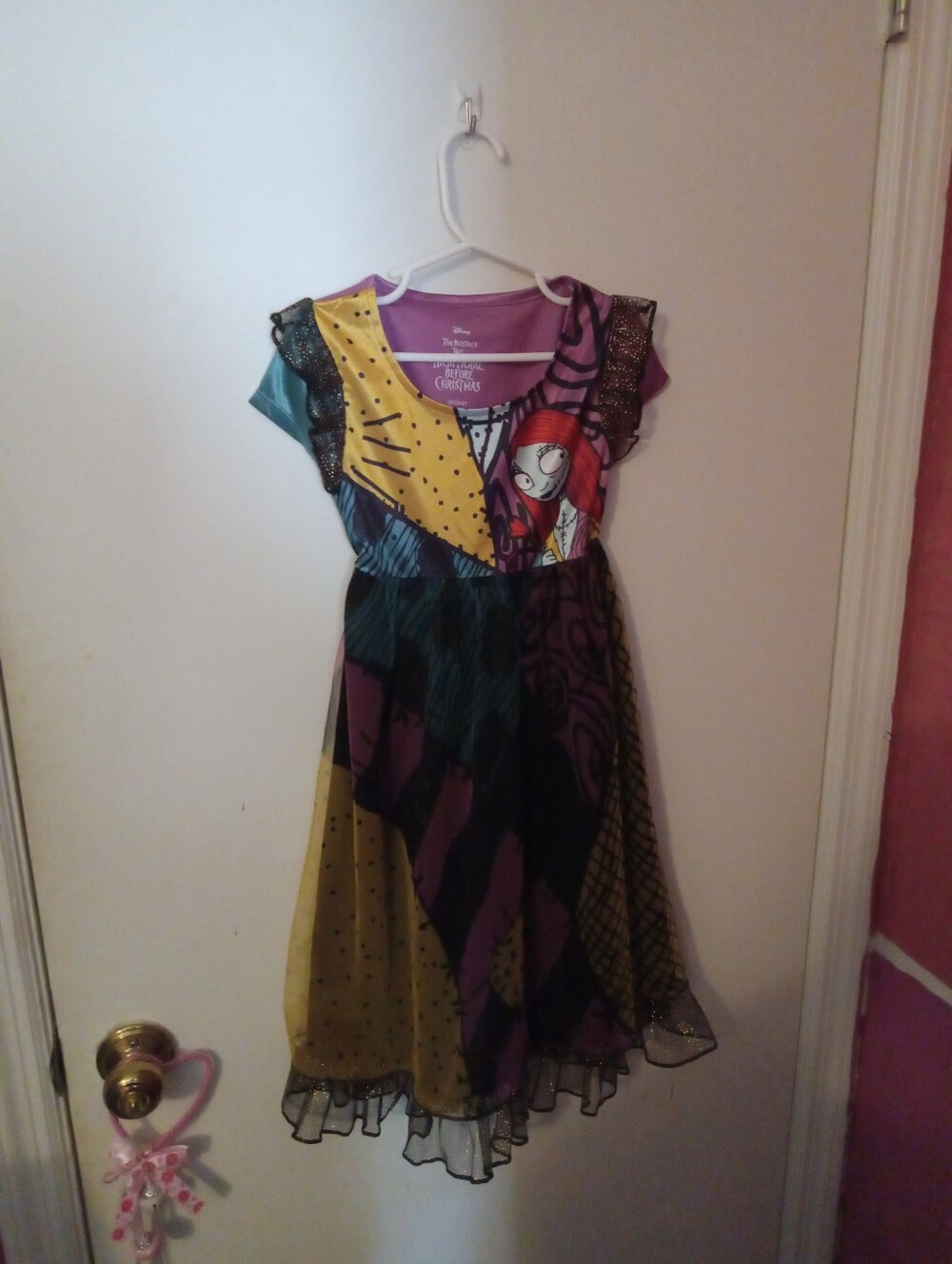 Girls Size 4/5 Disney Nightmare Before Christmas Sally Halloween Dress Costume